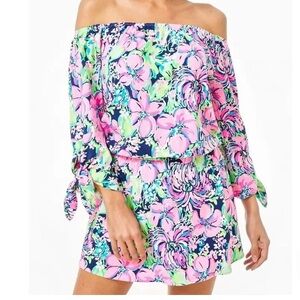 Lilly Pulitzer Lana Off-the-shoulder jumpsuit / skort dress